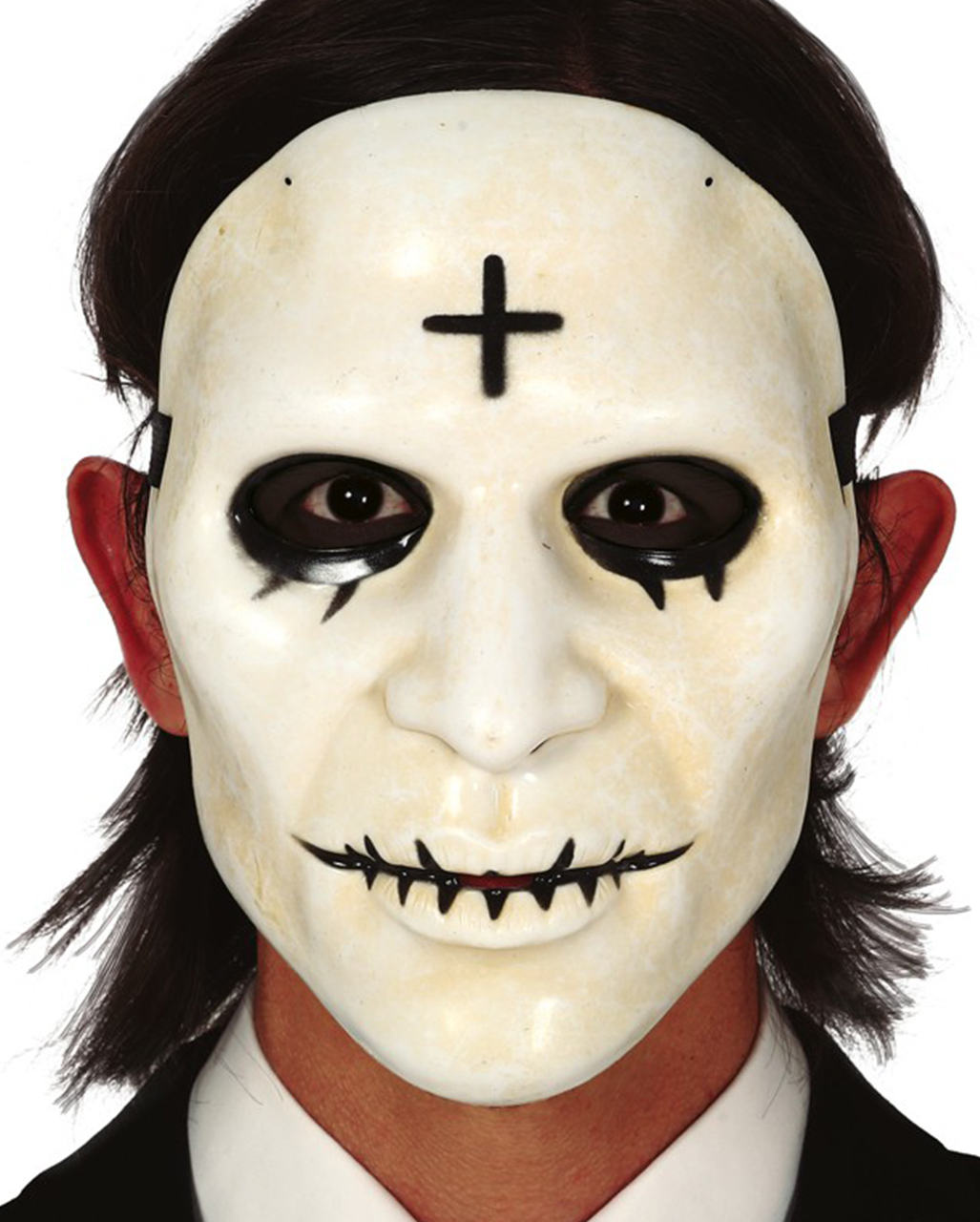 Vibrere Vedholdende udeladt White PVC Mask With Cross ➤ Masks online | Horror-Shop.com