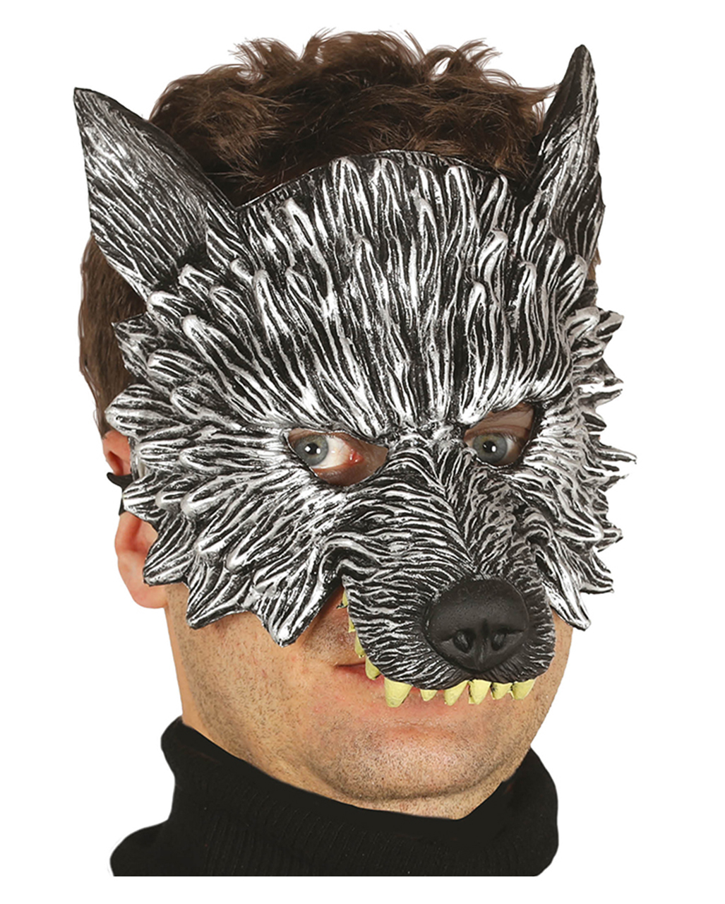 Wolf Half Mask Halloween Mask | Horror-Shop.com