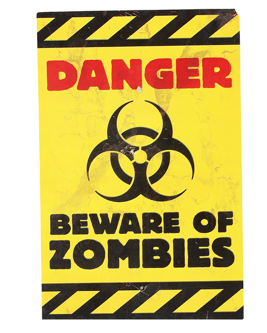 Zombie Warning Sign for decoration