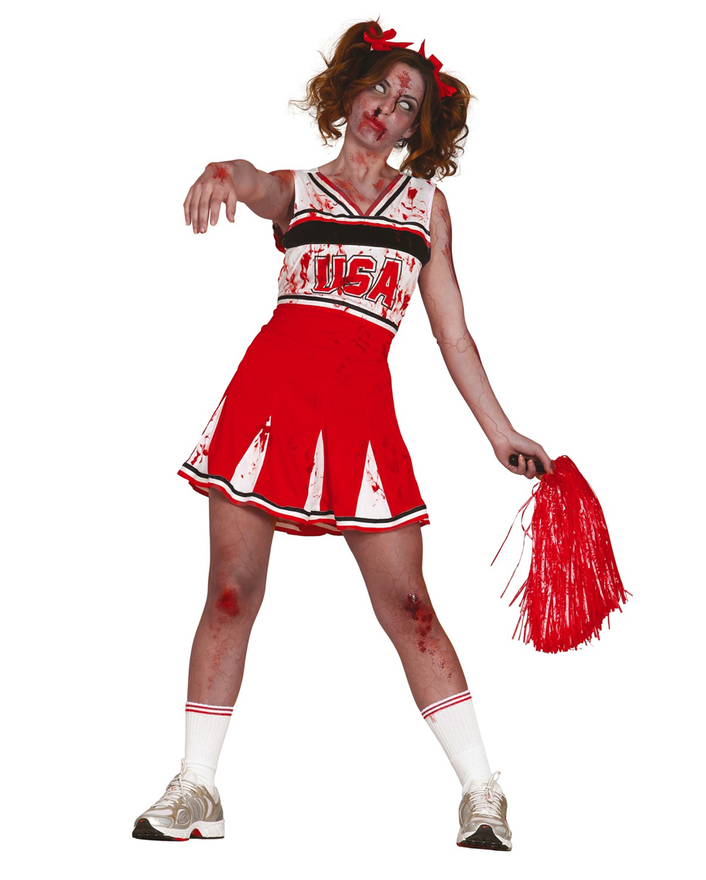 Costume Cheerleader Halloween Zombie, Vestito Cheerleader
