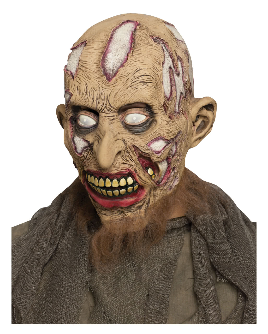 Zombie mask with beard | Living Dead Costume Accessories | horror-shop.com
