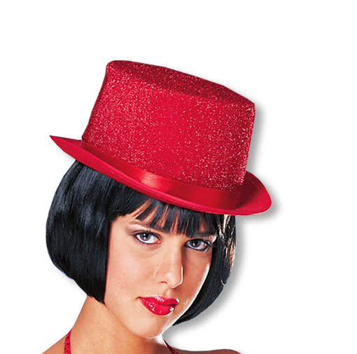 Red Top Hat with Glitter An EyeCatching Top Hat for Your Burlesque