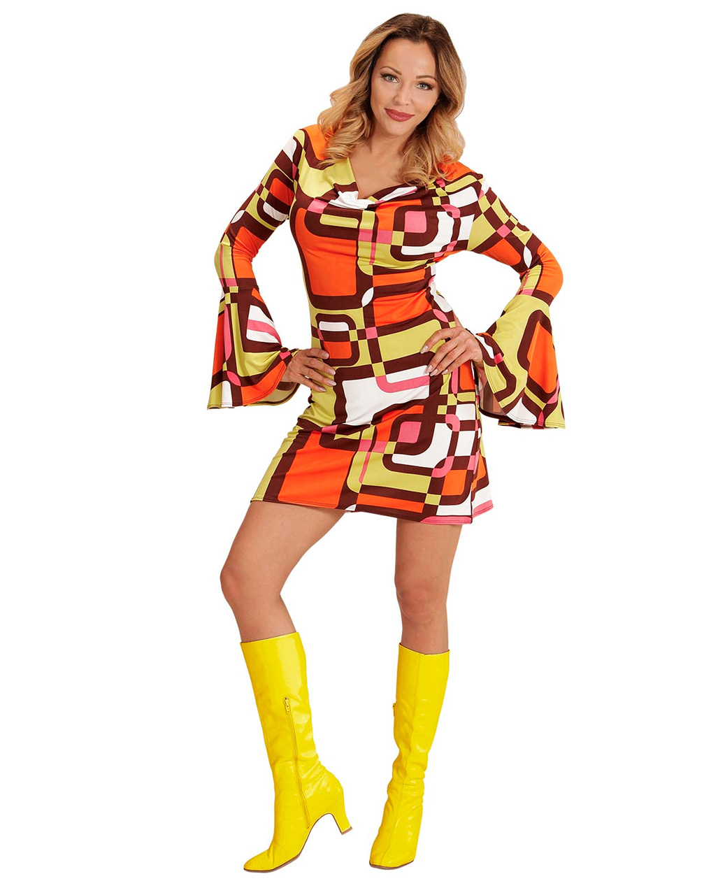 Groovy 70's Dress Tubes M for 70s party | Horror-Shop.com
