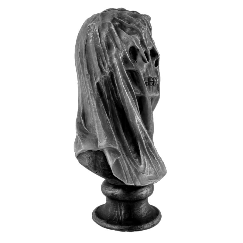 Totenkopf Büste verschleiert Gothic Totenschädel Dekostatue Dark Veil 