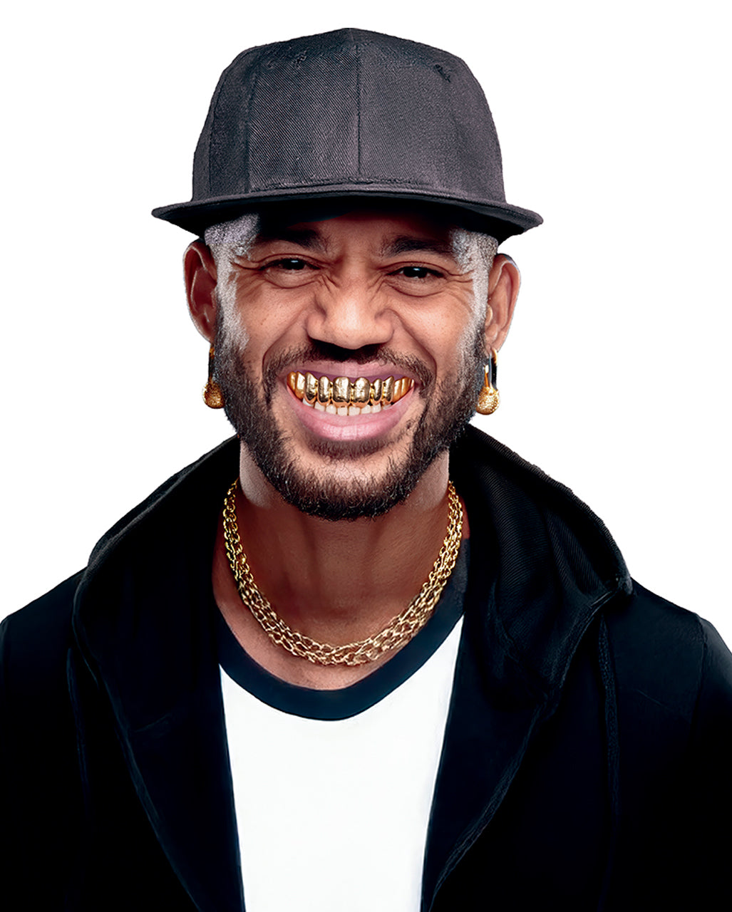 Golden Gangster Rapper Teeth Costume accessories | Horror-Shop.com