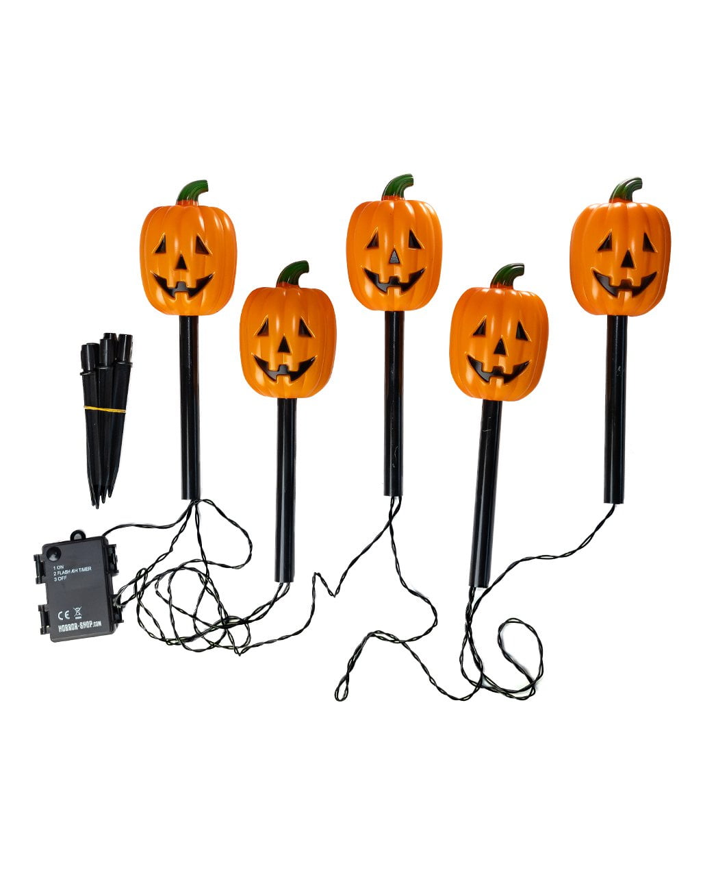 Lights4fun LED Halloween Kürbis 39 Cm - 45 LEDs, Batteriebetrieben Mit Timer - Gruselige Deko Für Garten & Haus