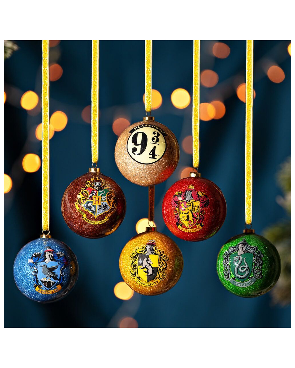Harry Potter Glitter Christmas Balls Set Of 6 buy