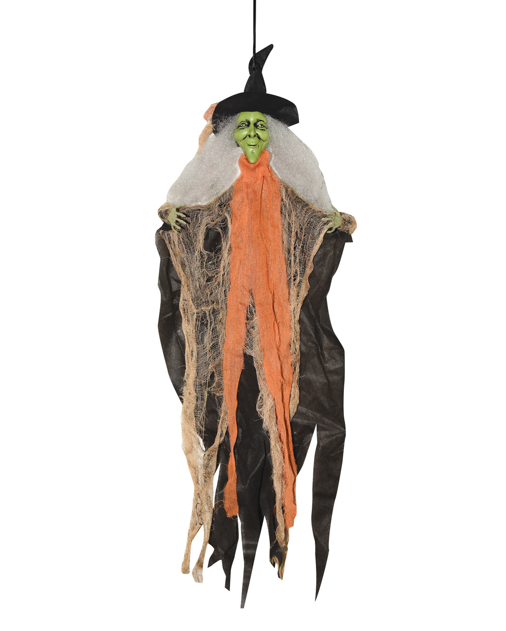Hexe mit biegsamen Armen & Fetzenkleid Halloween Deko | Horror-Shop.com