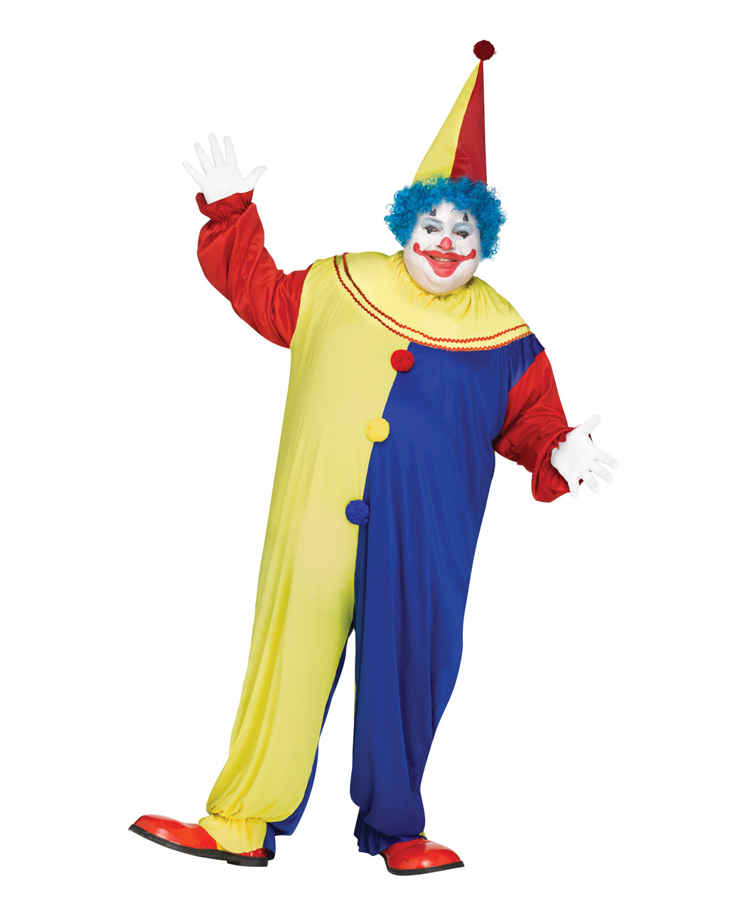 Carnival Clown Costume With Hat | Halloween plus size costume | horror ...