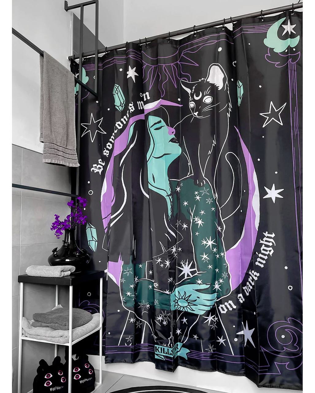 KILLSTAR Moonlight Shower Curtain ★ Gothic bathroom accessories