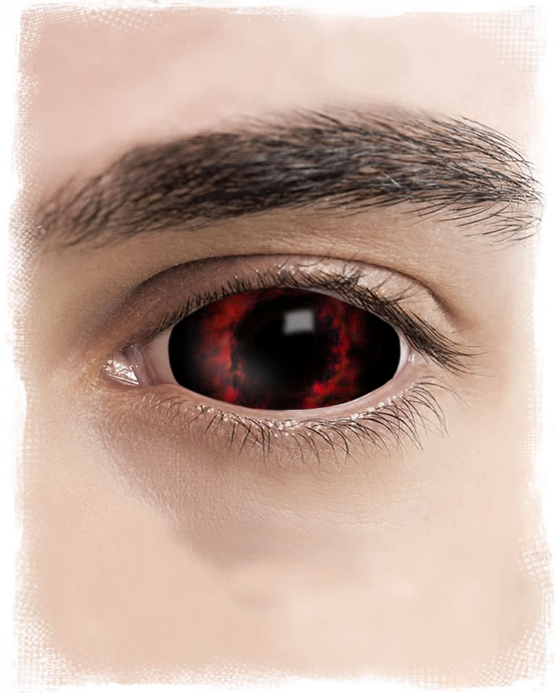 red and black sclera contacts
