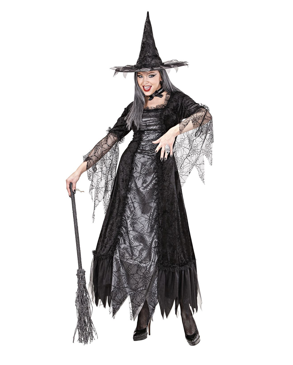 Spider Witch Costume Deluxe S for carnival | horror-shop.com