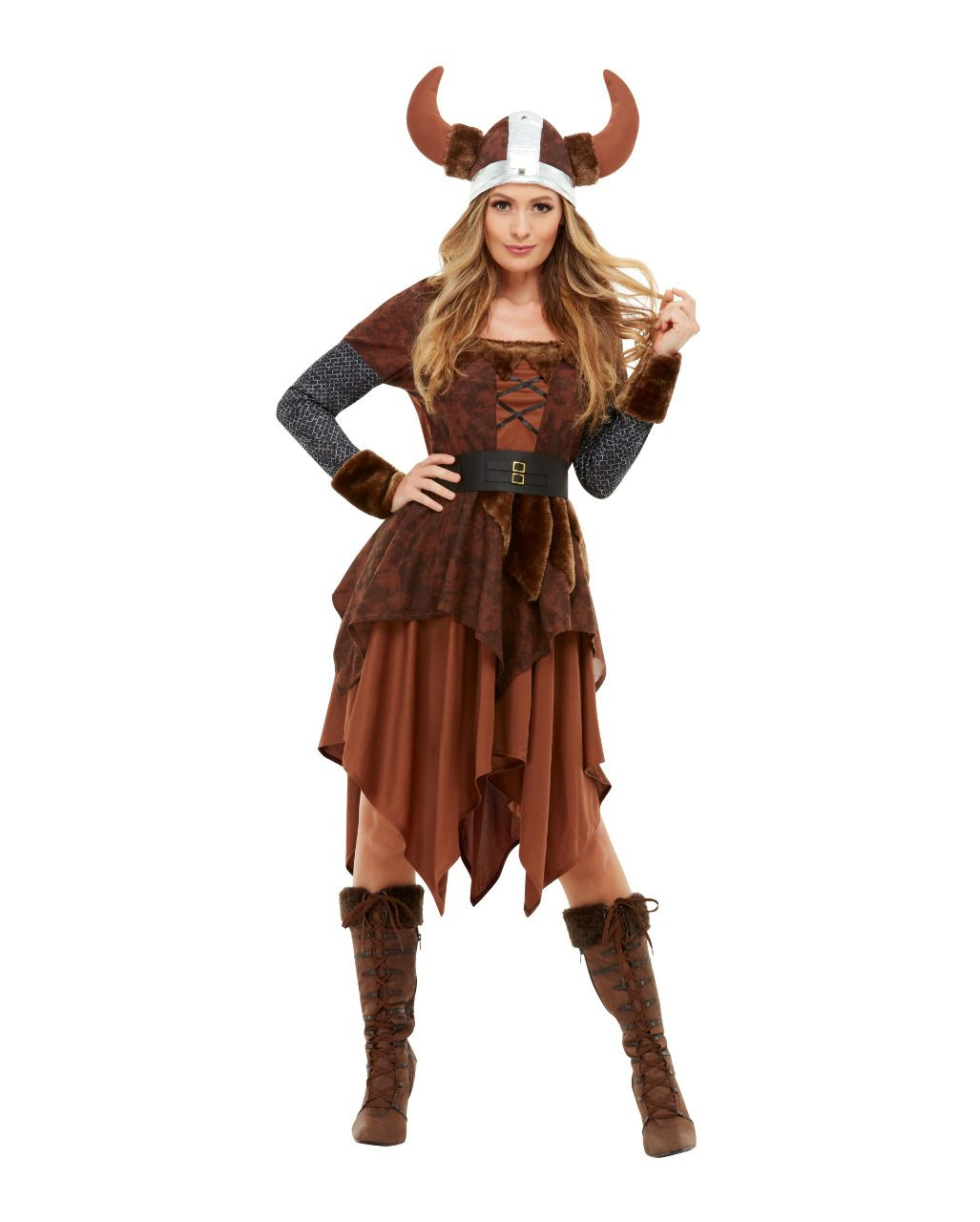 Viking Déguisement Saxon Warrior Adultes historique Barbarian Costume Outfit 