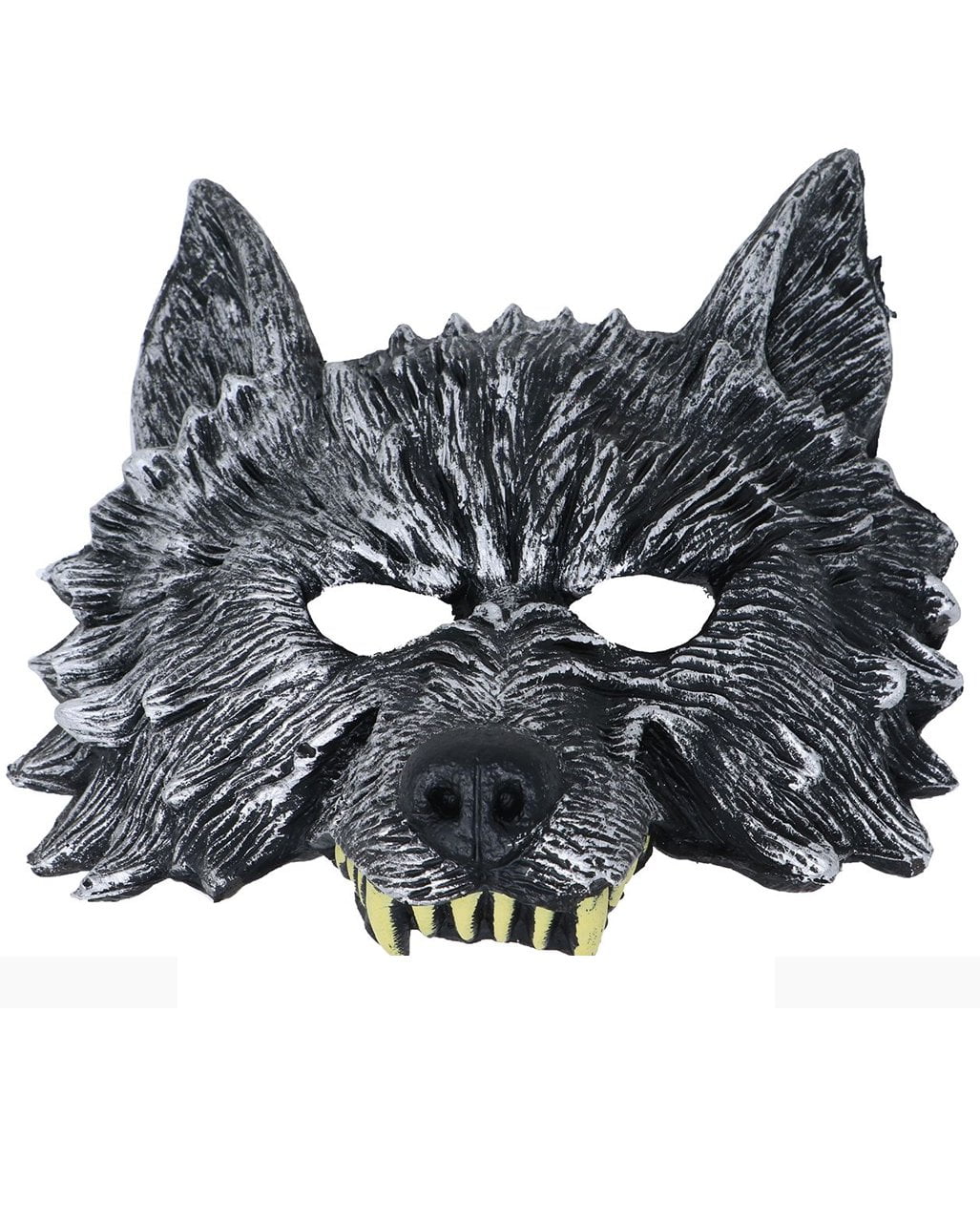 Wolf Maske Für Erwachsene – Halbgesicht, PU-Schaum, 25,4x21,6 Cm, Mit Elastischem Band, Für Halloween & Cosplay