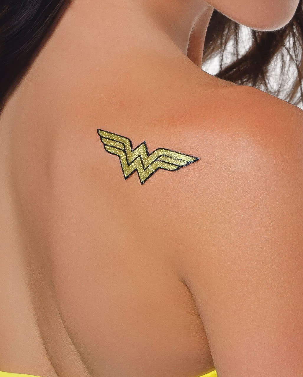 Wonder Woman Glitter Tattoo Buy Horror Shop Com