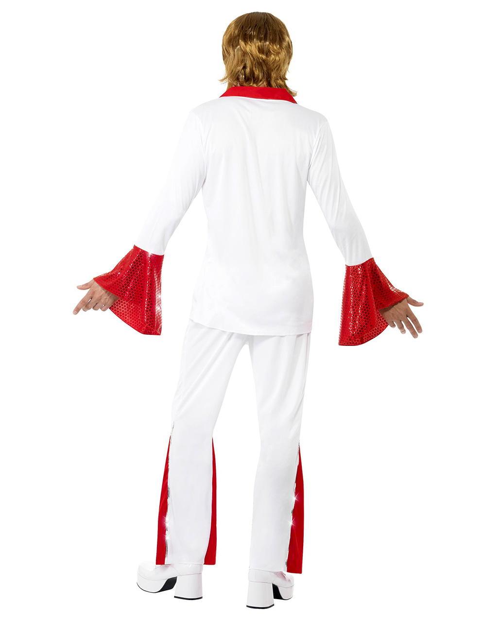 Ladies 1970's  Style Red Super Trooper Fancy Dress Costume Outfit