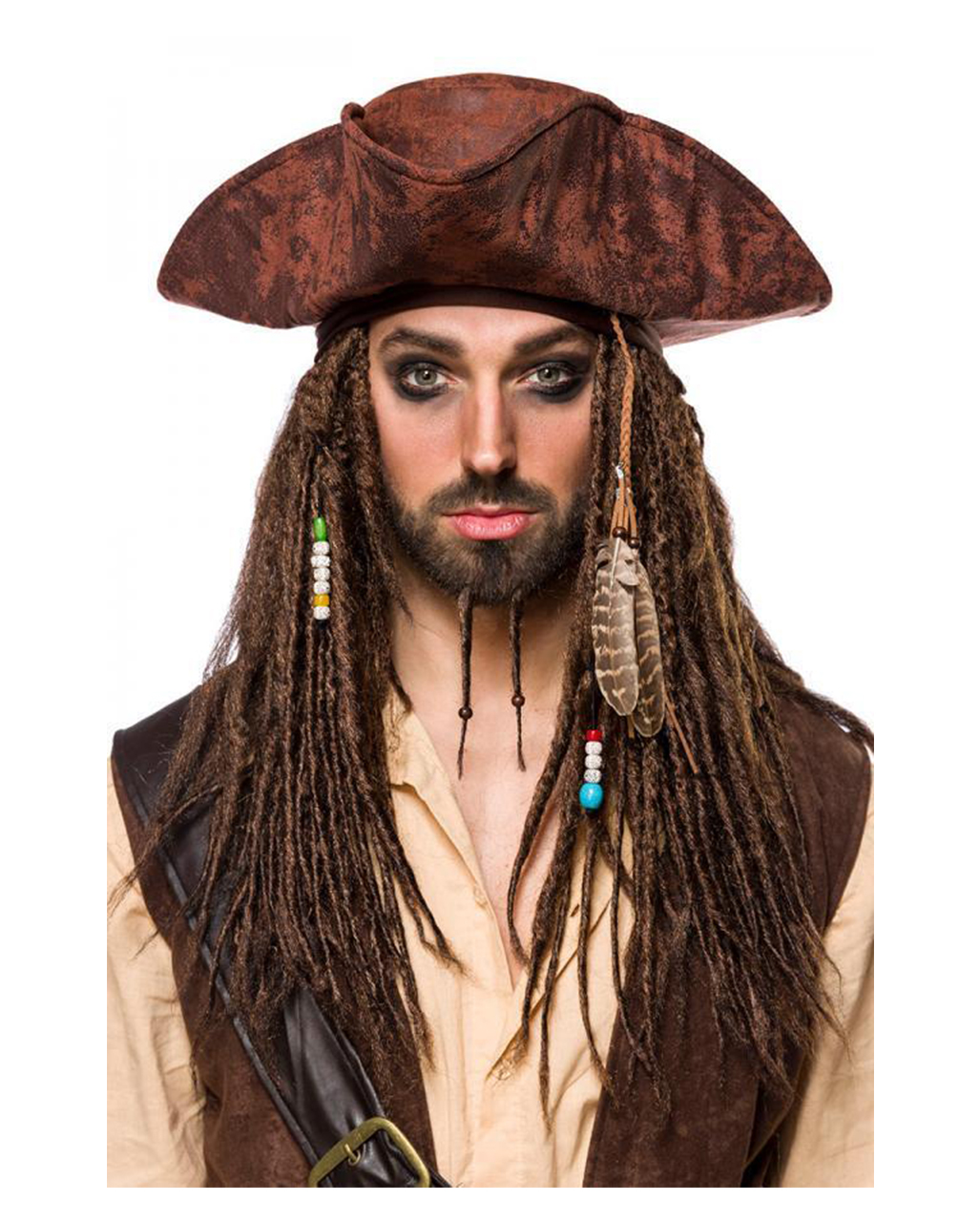 7 tlg. Piraten kostüm Herren,Pirat Seeräuber Gr L u XL komplett 8353