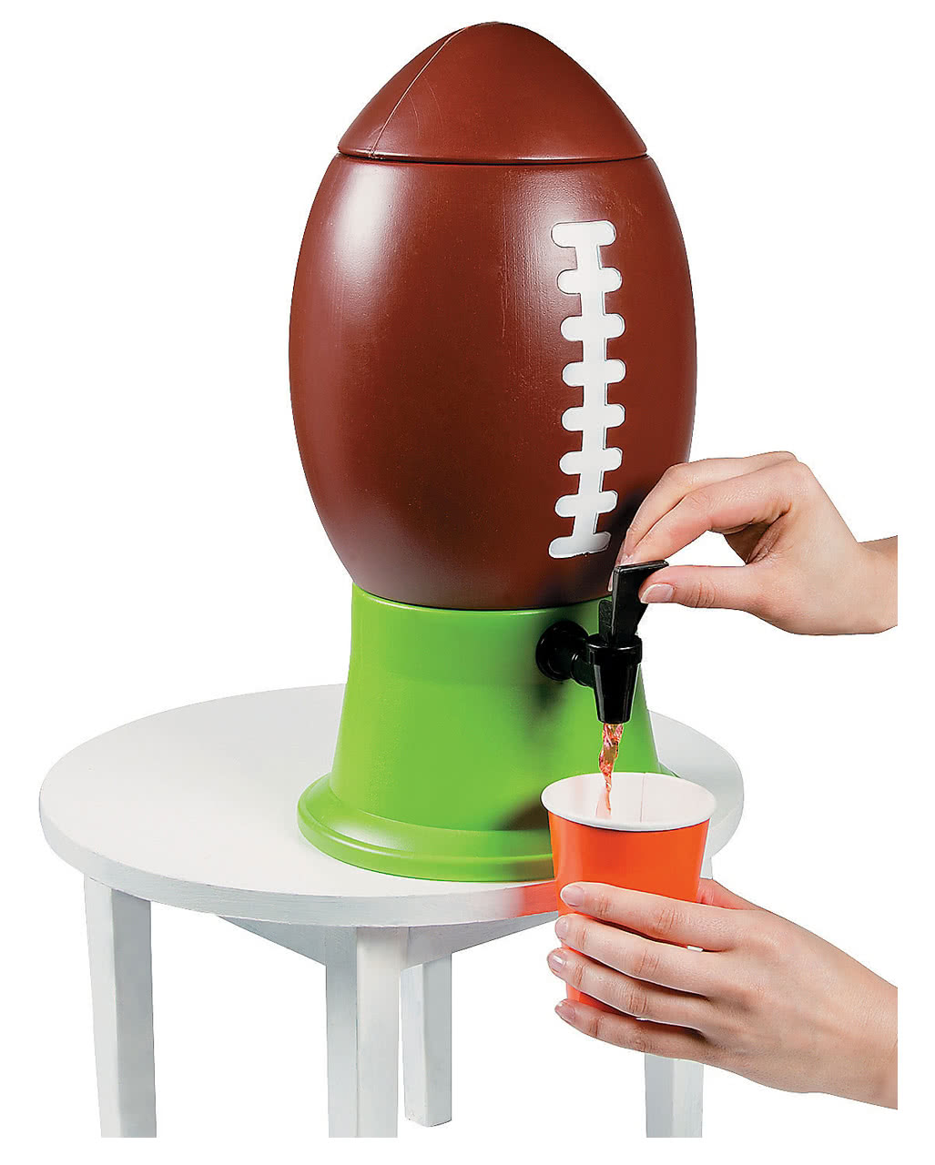 Football Drinks Dispenser as a sports party decoration | horror-shop.com