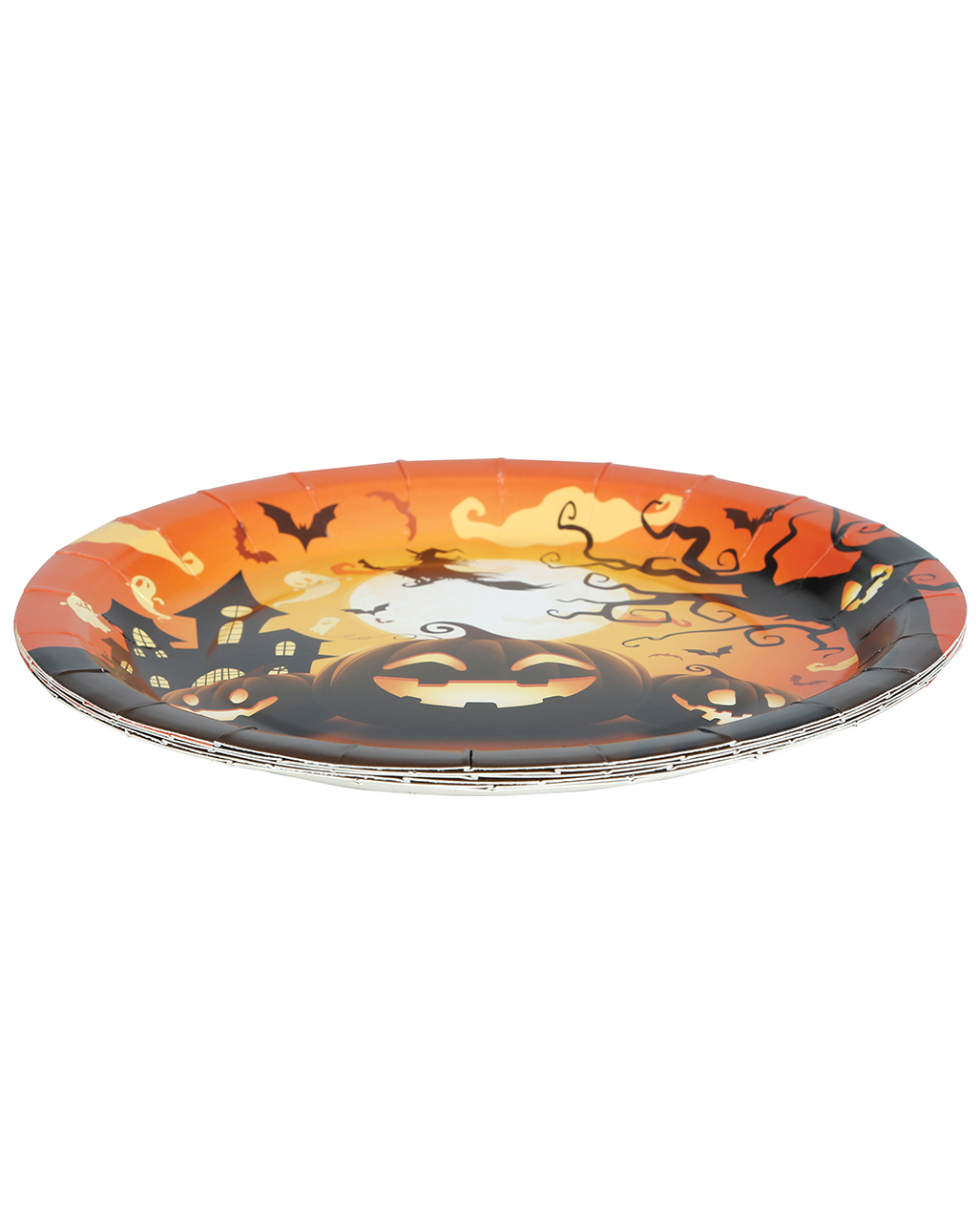 Happy Halloween Pumpkin Paper Plates for kids