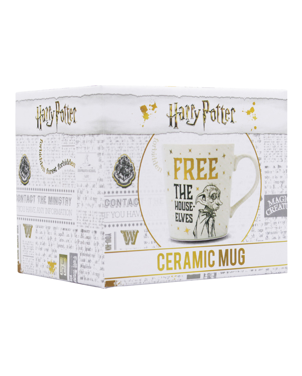 Harry Potter Kaffeebecher Dobby Is A Free Elf Vintage Style weiß 