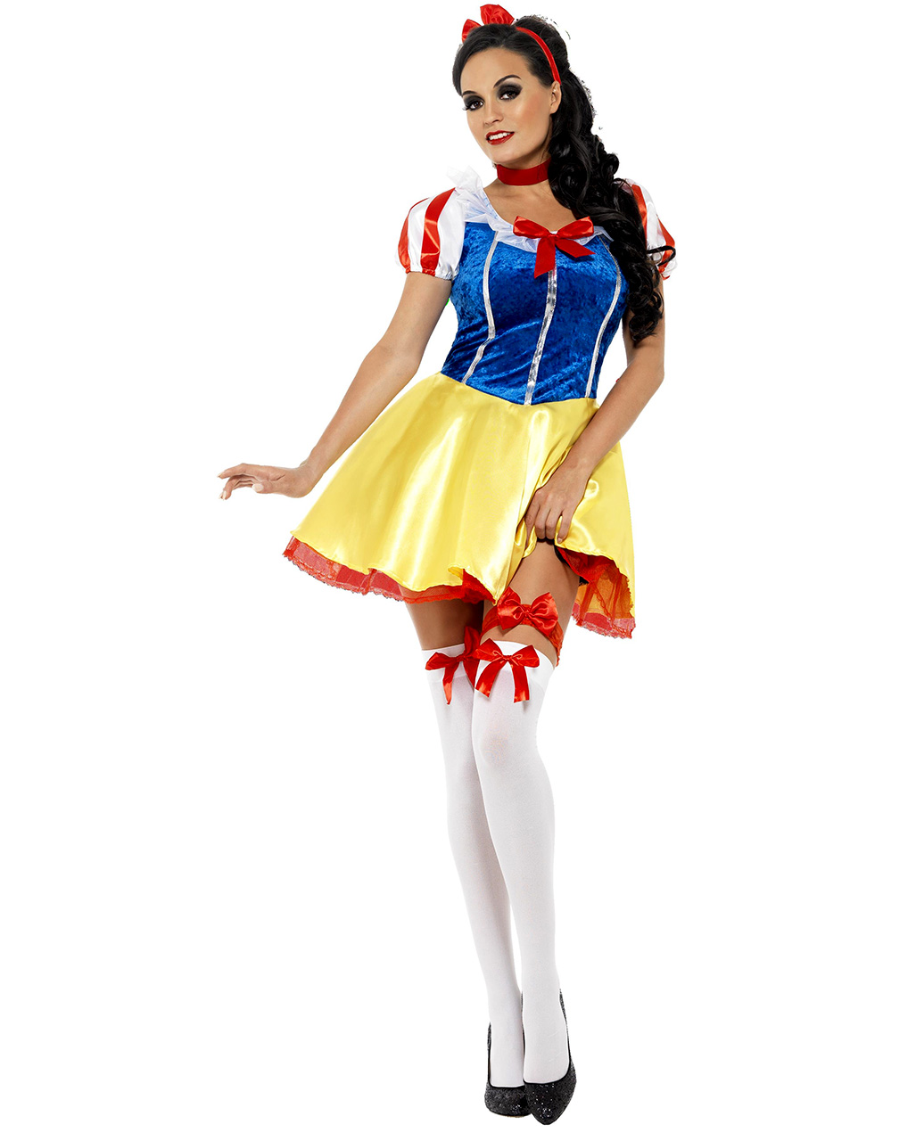 Halloween Cosplay Fancy Dress Princess Snow White Costume for Adult Petticoat 