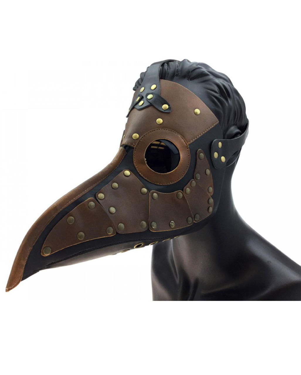 Steampunk Plague Doctor Necklace - Sterling Silver Gothic Bird Beak Mask Pendant