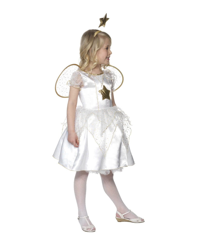 Kinder Engelskostüm L 145-158cm Kinderkostüm weiß Engel Kostüm Kind 10-12 Jahre 
