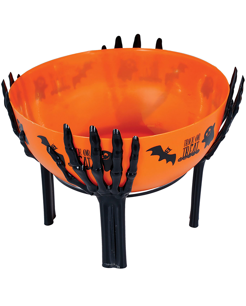Trick or Treat Halloween Bowl with Skeleton Hands ★