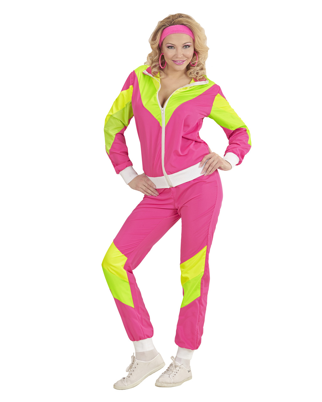 Pink 80s Fashion Shell Suit, Sports Theme For Adult Women Halloween ...