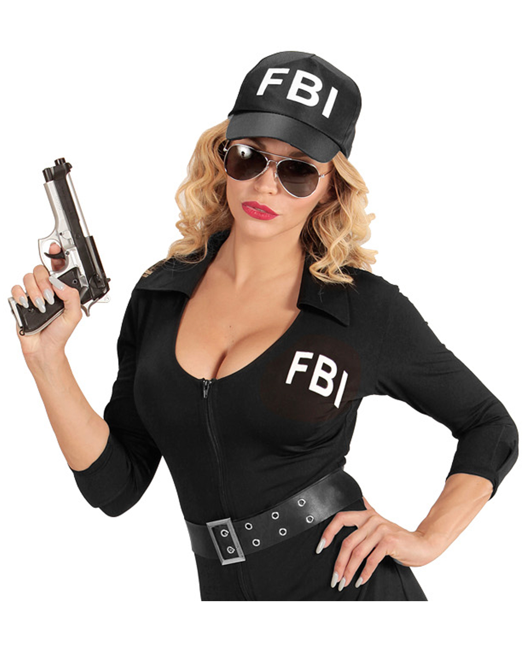 Catholic Wide range Announcement FBI Agent Woman Costume 3 Pcs for carnival | Horror-Shop.com
