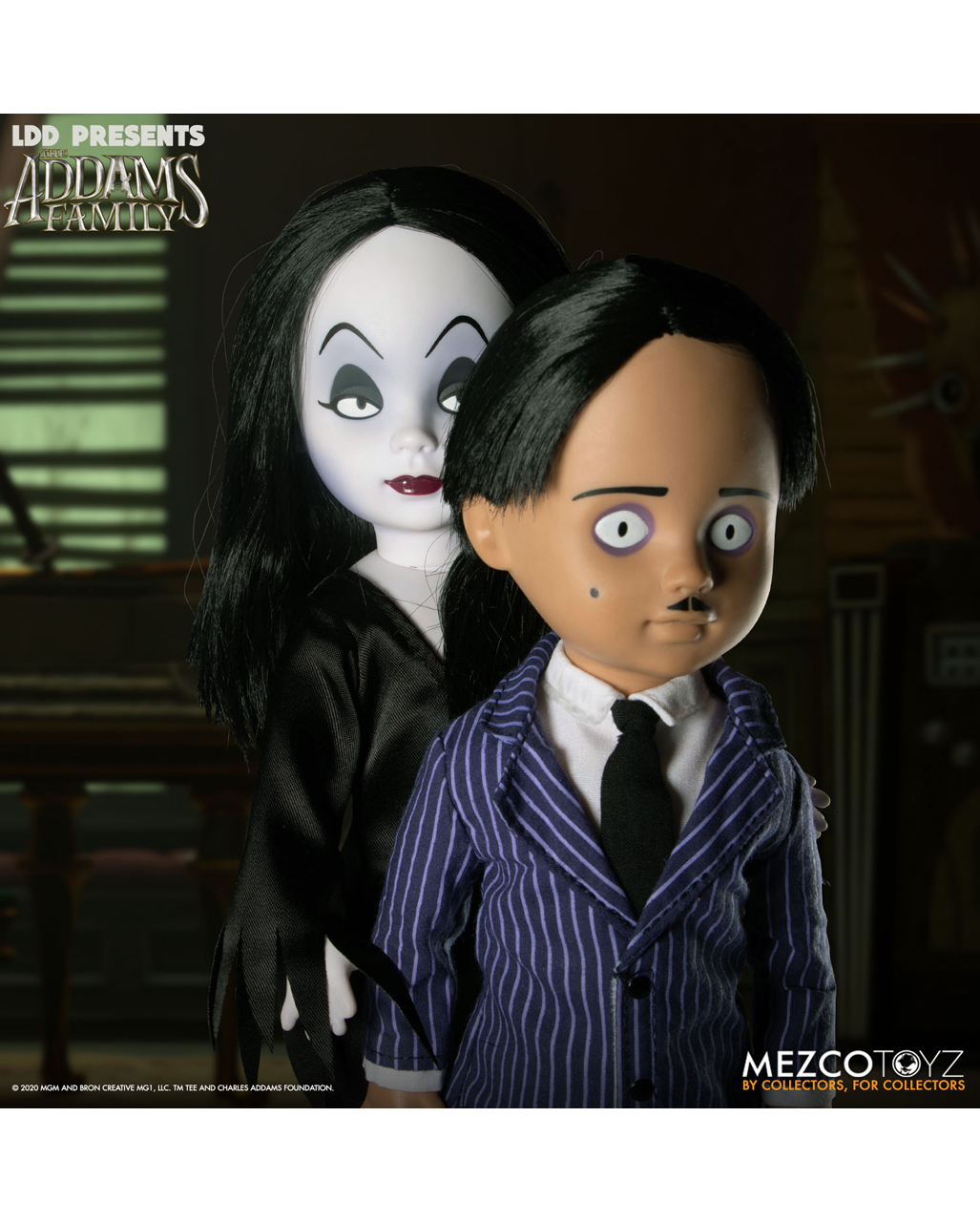 Mezco Living Dead Doll Addams Family Uncle Fester＆IT人形セット 並行輸入品 MEZCO Living Dead Dolls Wednesday Addams (Addams Family Netflix)