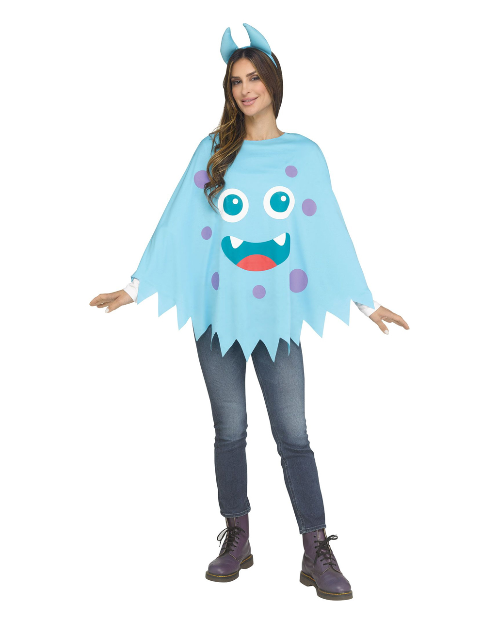 Monster Kostüm Poncho Blau für Halloween & Fasching | Horror-Shop.com