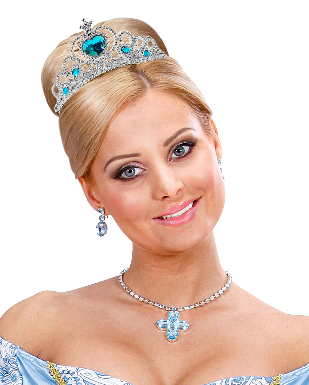 Silver Princess Tiara With Turquoise Stones Horror