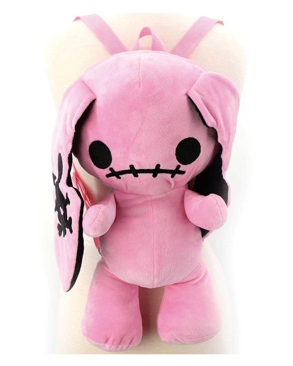 Skull Bunny Plush Backpack as gothic accessory | Horror-Shop.com