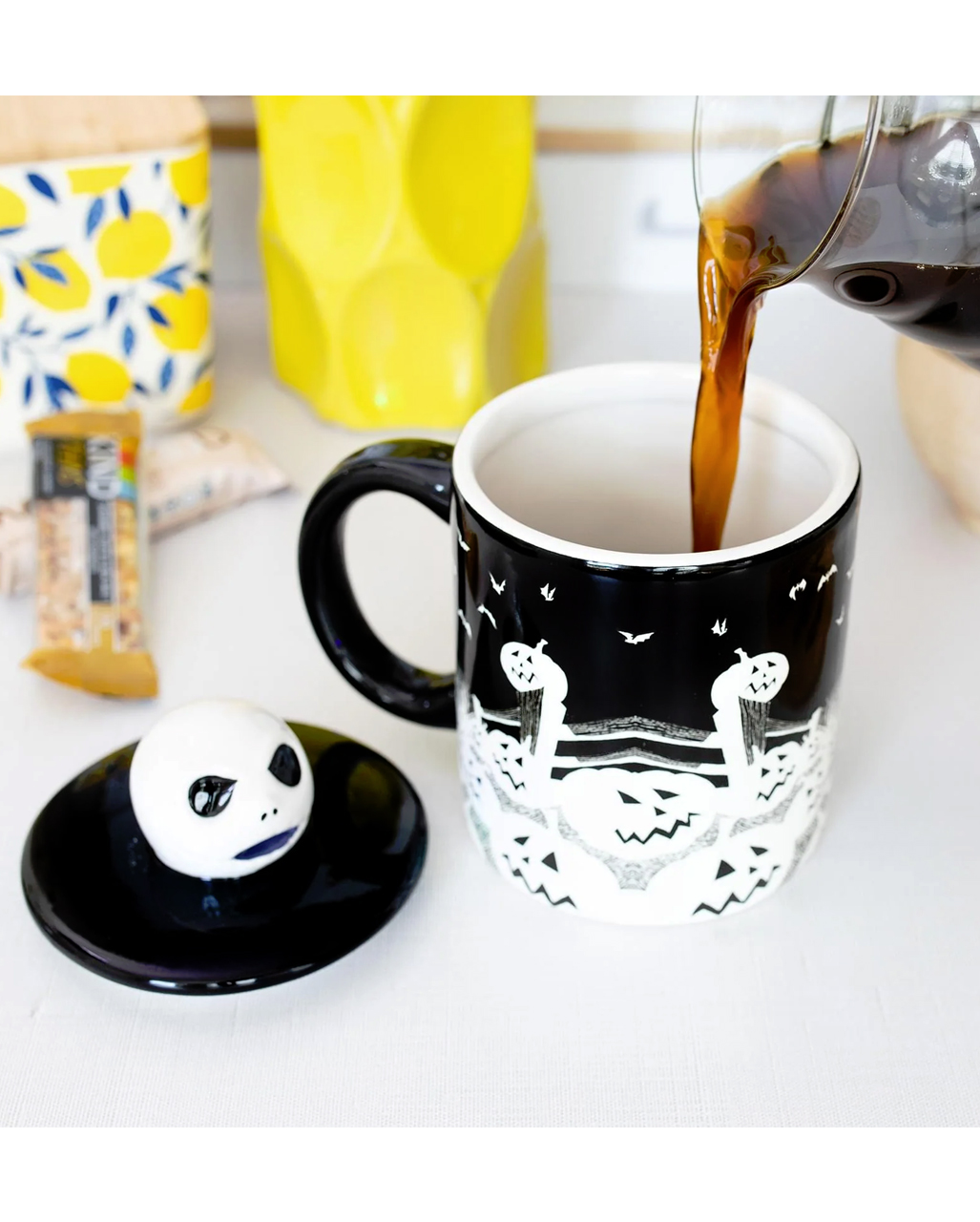 Tazza In Ceramica Nightmare Before Christmas Jack Skellington, 20 Oz (590 Ml), Regalo Ufficiale Disney
