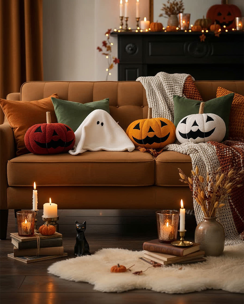 Minkissy 2er-Set Halloween Kürbis-Stirnbänder – Schwarzer Hut Mit Kürbisball-Design, Party-Zubehör Für Kinder & Erwachsene