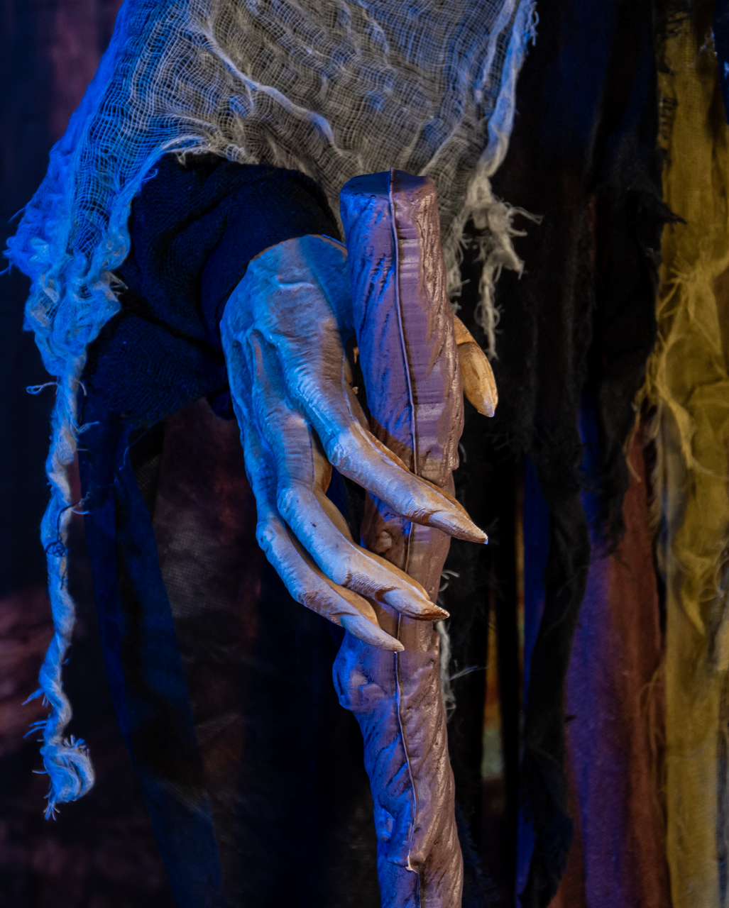 Halloween Hexe Animatronic 180cm - Fliegende Dekoration Mit Sound & Licht