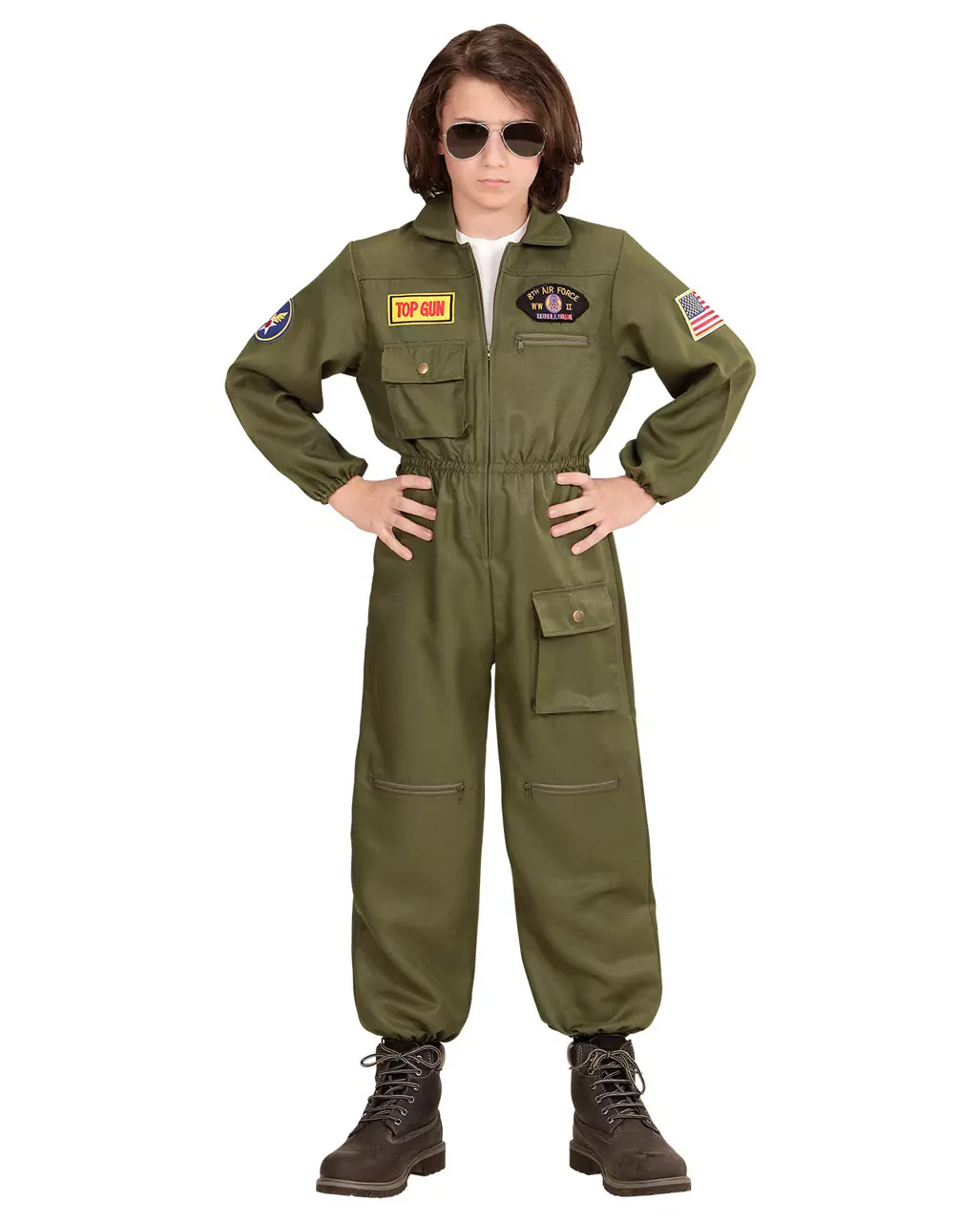 Mens Air Force Bomber Jacket Costume Military Fighter Pilot Top Gun Party  Outfit - Top Gun Costume - Occupation Costume - Themes