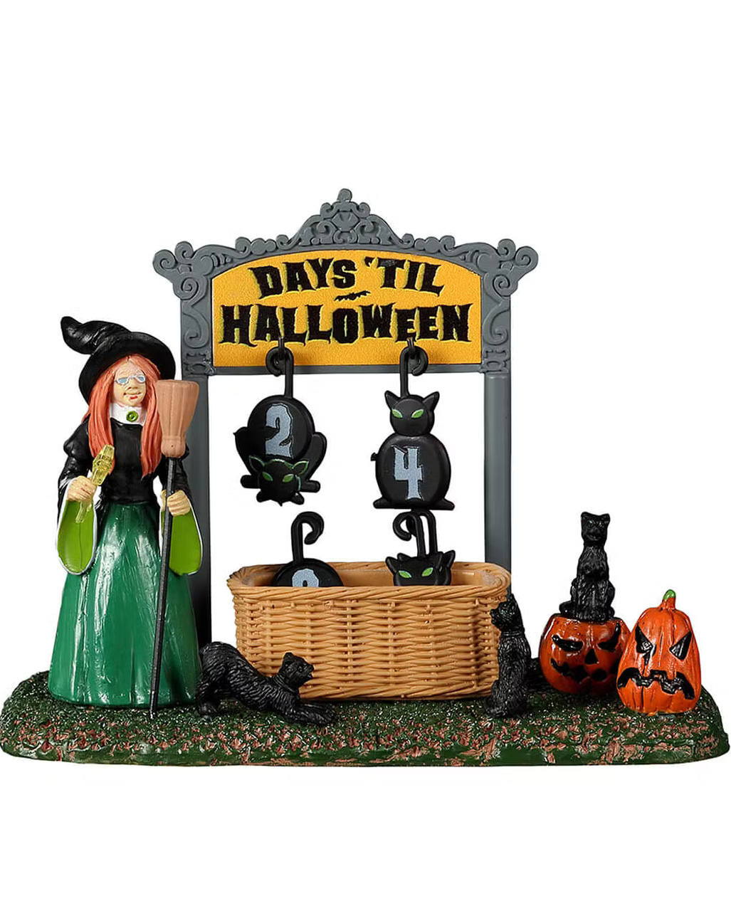 Lemax Spooky Town Black Cat Countdown Halloween decoration