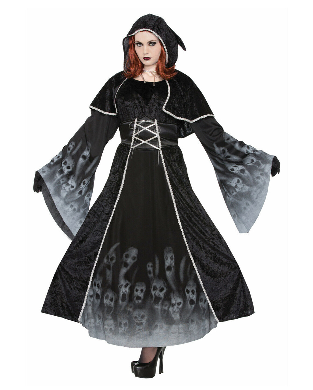Orl Damen Kostüm Gothic Geister Piratin Karneval Halloween 