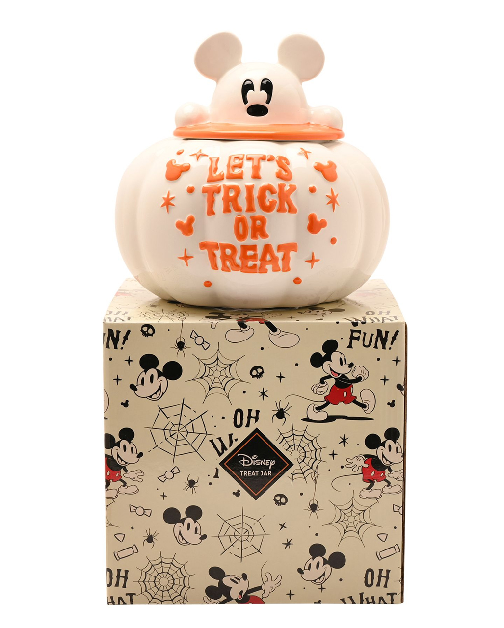 Disney Mickey Ghost Pumpkin Cookie Jar