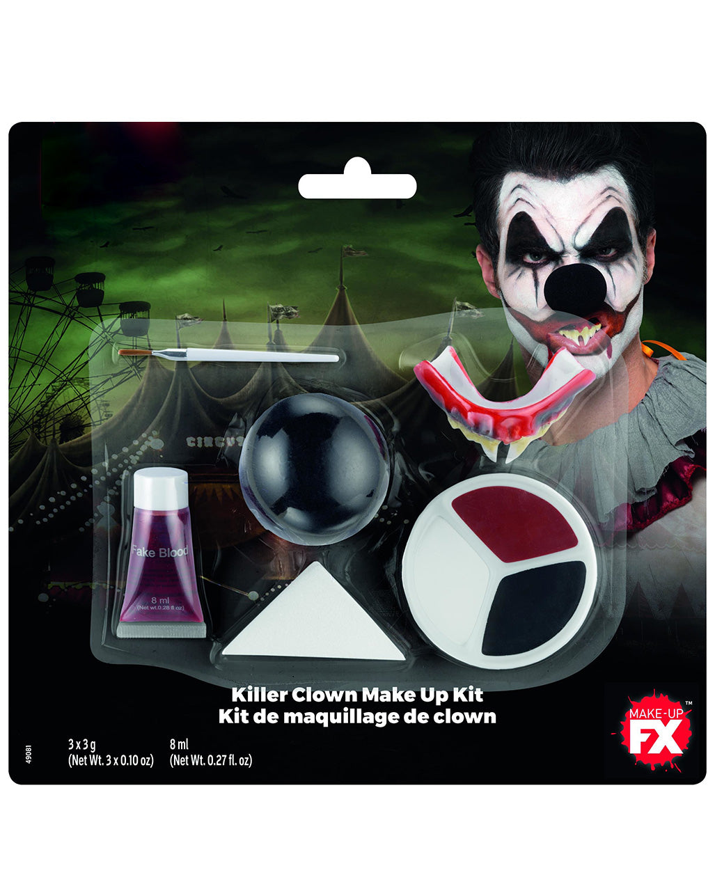 Goodmark Grusel-Clown Schmink-Set – 2er Pack Mit Farben, Pinsel & Clownsnase | Perfekt Für Halloween & Karneval